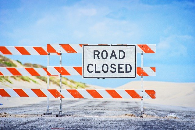 Road closed sign Road Closed